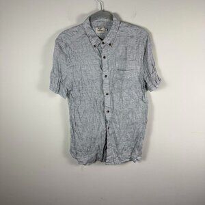 Men's Casual Gray Button Down Shirt